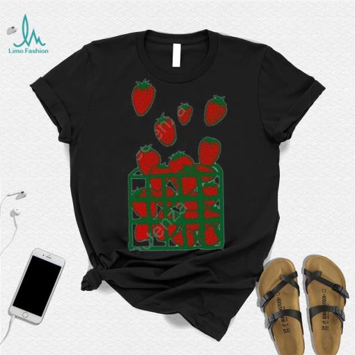 Strawberry basket screen print shirt