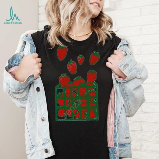 Strawberry basket screen print shirt