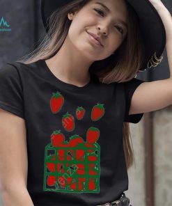 Strawberry basket screen print shirt