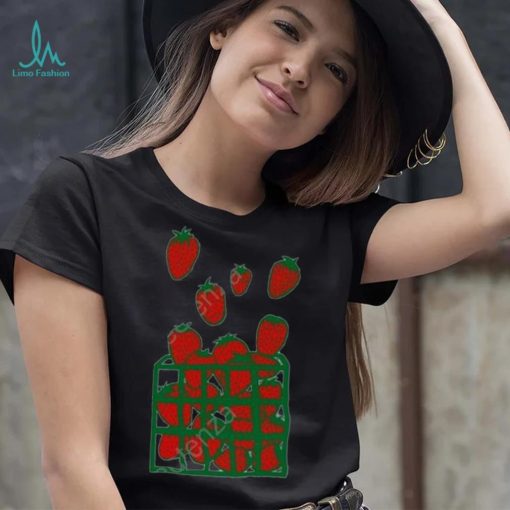 Strawberry basket screen print shirt