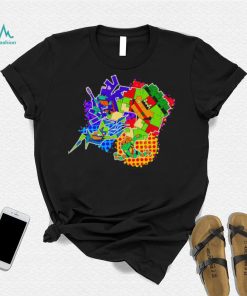 Teenage Mutant Ninja Turtles art colorful shirt