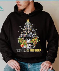 The Black And Gold Trees Team Steelers Christmas Shirt