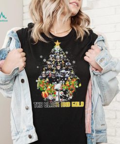 The Black And Gold Trees Team Steelers Christmas Shirt