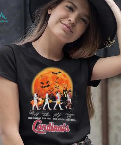 The Cardinals Adam Wainwright Tyler O’neill Nolan Arenado And Yadier Molina Abbey Road Halloween Signatures Shirt