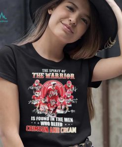 The Spirit Of The Warrior Signature Is Found In The Men Who Bleed Crimson And Cream Shirt