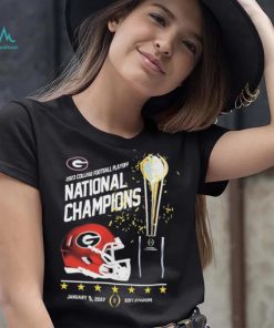 University Of Georgia 2023 Cfp National Champions Cup Helmet Shirt