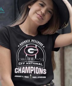 University Of Georgia Skyline 2023 Cfp National Champions Shirt