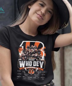 Who Dey Cincinnati Bengals 2022 Signatures T Shirt