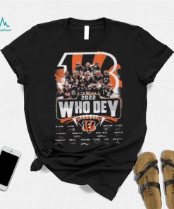 Who Dey Cincinnati Bengals 2022 Signatures T Shirt