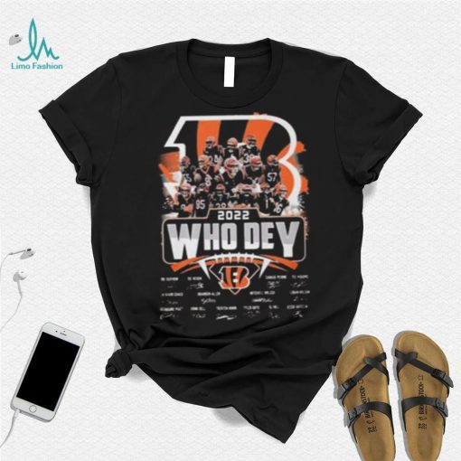 Who Dey Cincinnati Bengals 2022 Signatures T Shirt