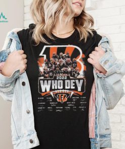 Who Dey Cincinnati Bengals 2022 Signatures T Shirt