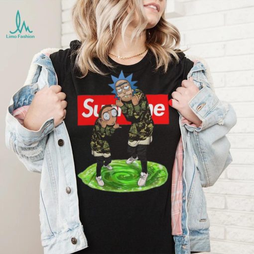 supreme rick morty real hoodie