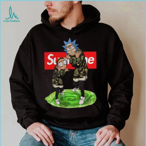 supreme rick morty real hoodie