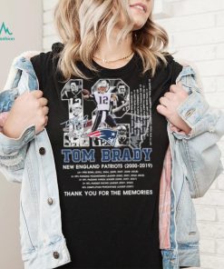 12 Tom Brady New England Patriots 2000 2019 Thank You For The Memories Signatures Shirt