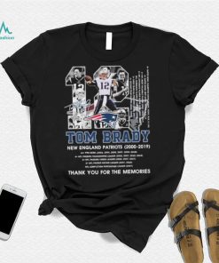 12 Tom Brady New England Patriots 2000 2019 Thank You For The Memories Signatures Shirt