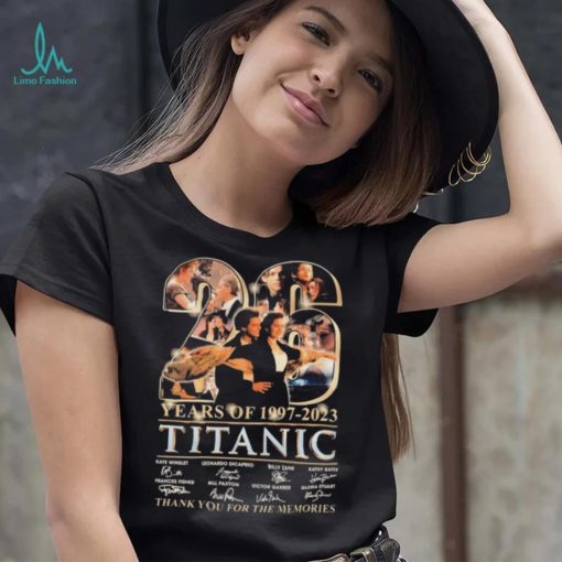 26 Years Of Titanic 1997 2023 Thank You For The Memories Signatures Shirt