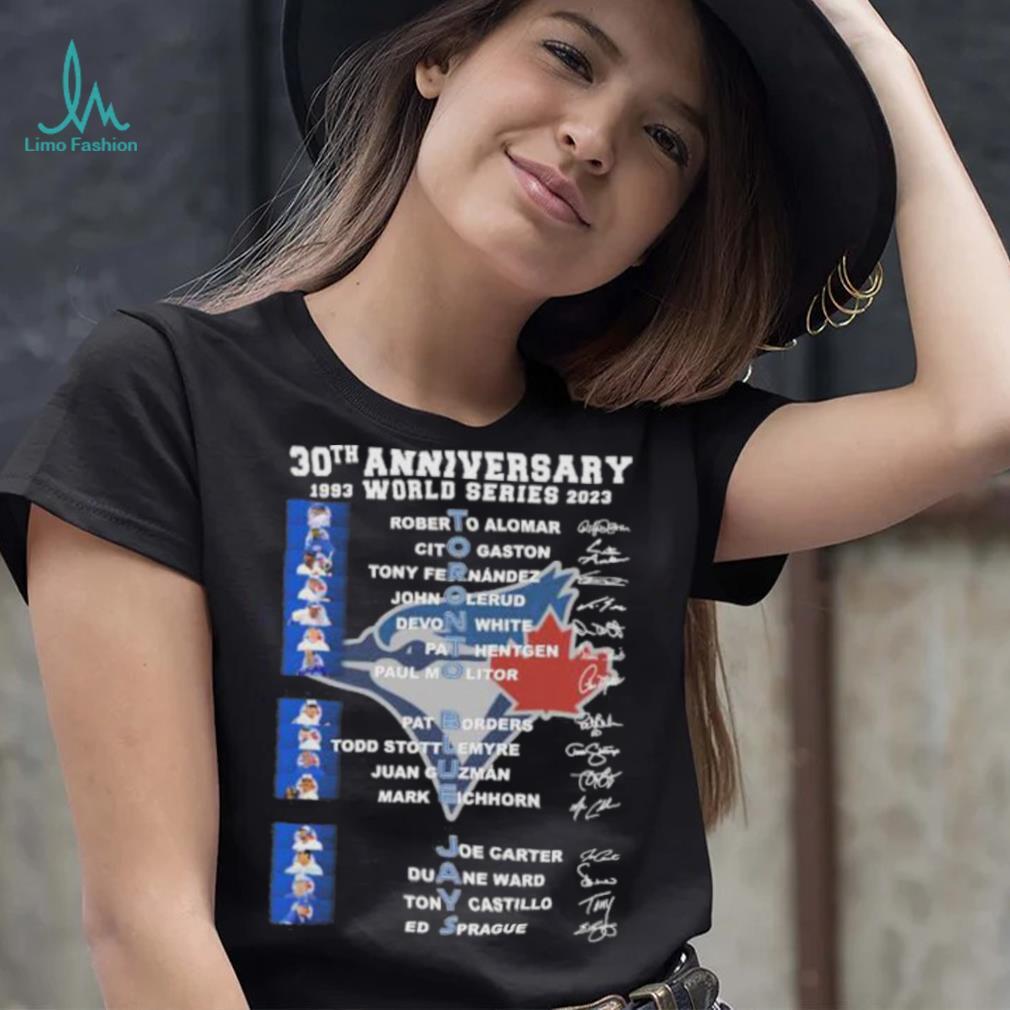 Toronto Blue Jays 30th Anniversary Signatures Shirt