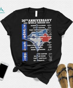 30th anniversary 1993 world series 2023 Toronto Blue Jays signatures shirt