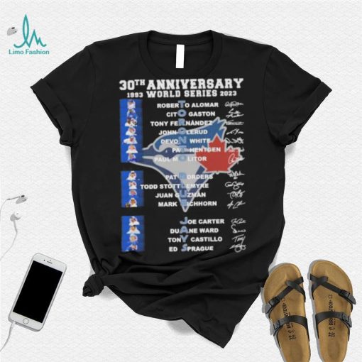 30th anniversary 1993 world series 2023 Toronto Blue Jays signatures shirt