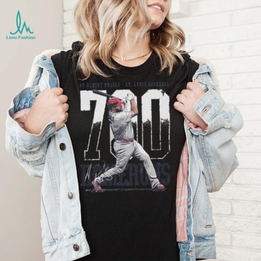 Albert Pujols St. Louis Baseball 700 Home Runs Bold Signature Shirt