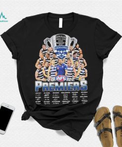 Australian Football League 2022 Premiership Cup Won By Geelong Cats Signatures Shirt