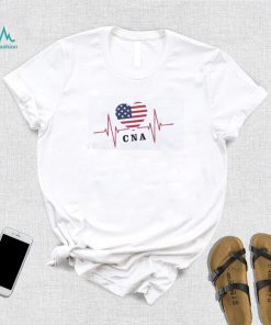 CNA heartbeat America flag love shirt