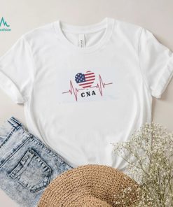 CNA heartbeat America flag love shirt