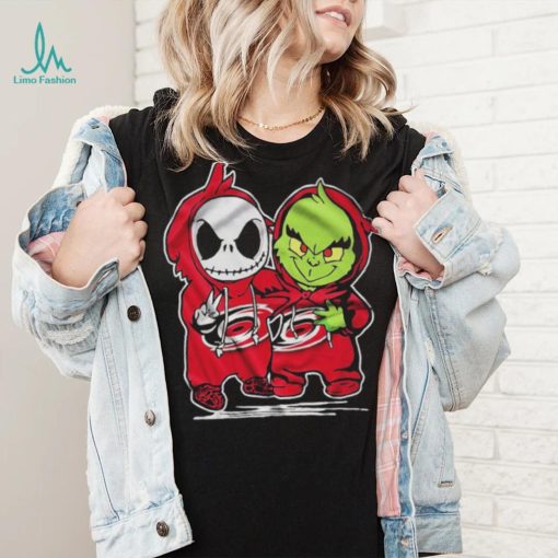 Carolina Hurricanes With Baby Jack Skellington And Baby Grinch Friends Shirt