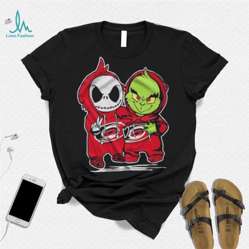 Carolina Hurricanes With Baby Jack Skellington And Baby Grinch Friends Shirt