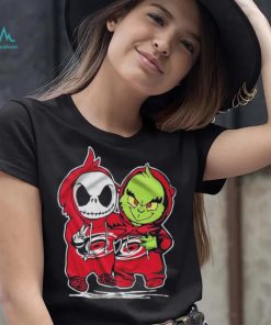 Carolina Hurricanes With Baby Jack Skellington And Baby Grinch Friends Shirt