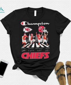 Champion Travis Kelce Isiah Pacheco Patrick Mahomes II And Chris Jones Abbey Road Signatures Shirt