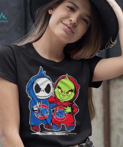 Chicago Cubs With Baby Jack Skellington And Baby Grinch Friends Shirt