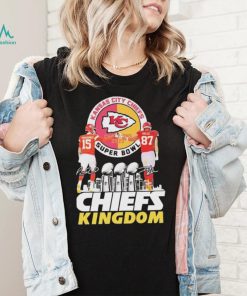 Chiefs Kingdom Patrick Mahomes And Trvis Kelce Super Bowl Champions 2023 Skyline Shirt