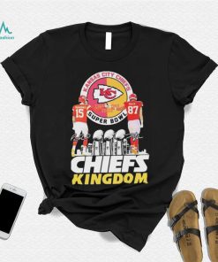 Chiefs Kingdom Patrick Mahomes And Trvis Kelce Super Bowl Champions 2023 Skyline Shirt