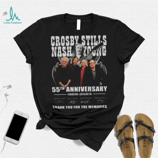 Crosby Stills Nash & Young 55th Anniversary 1968 – 2023 Thank You For The Memories Signatures Shirt