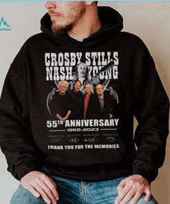 Crosby Stills Nash & Young 55th Anniversary 1968 – 2023 Thank You For The Memories Signatures Shirt