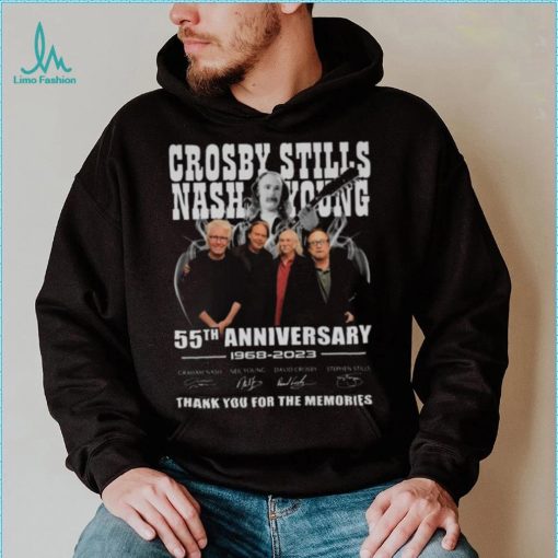 Crosby Stills Nash & Young 55th Anniversary 1968 – 2023 Thank You For The Memories Signatures Shirt