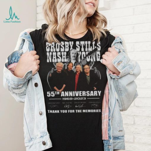 Crosby Stills Nash & Young 55th Anniversary 1968 – 2023 Thank You For The Memories Signatures Shirt