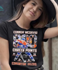 Edmonton Oilers Connor Mcdavid 800 Career Points Signature Shirt