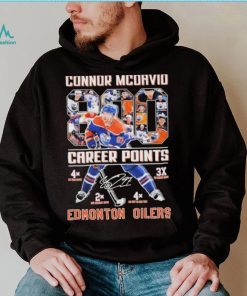 Edmonton Oilers Connor Mcdavid 800 Career Points Signature Shirt