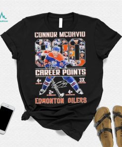 Edmonton Oilers Connor Mcdavid 800 Career Points Signature Shirt