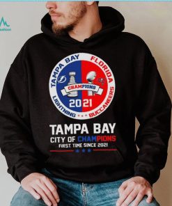 Florida Tampa Bay Lightning And Buccaneers With Tampa Bay City Of Champions 2021 T Shirt