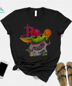 Funny Star Wars Baby Yoda Hat Houston Rockets Basketball T Shirt 2