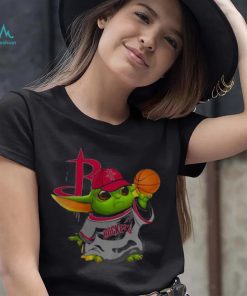 Funny Star Wars Baby Yoda Hat Houston Rockets Basketball T Shirt 2