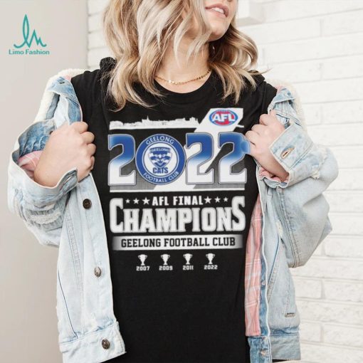 Geelong Cats Football Club Australian Football League 2022 Champions Shirt