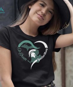 Go Green Spartan Strong Heart State Shirt