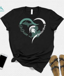 Go Green Spartan Strong Heart State Shirt