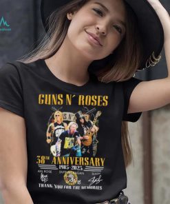 Guns N’ Roses 38th Anniversary 1985 2023 Thank You For The Memories Signatures Shirt