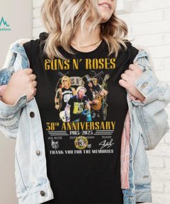 Guns N’ Roses 38th Anniversary 1985 2023 Thank You For The Memories Signatures Shirt