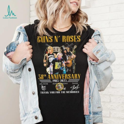 Guns N’ Roses 38th Anniversary 1985 2023 Thank You For The Memories Signatures Shirt